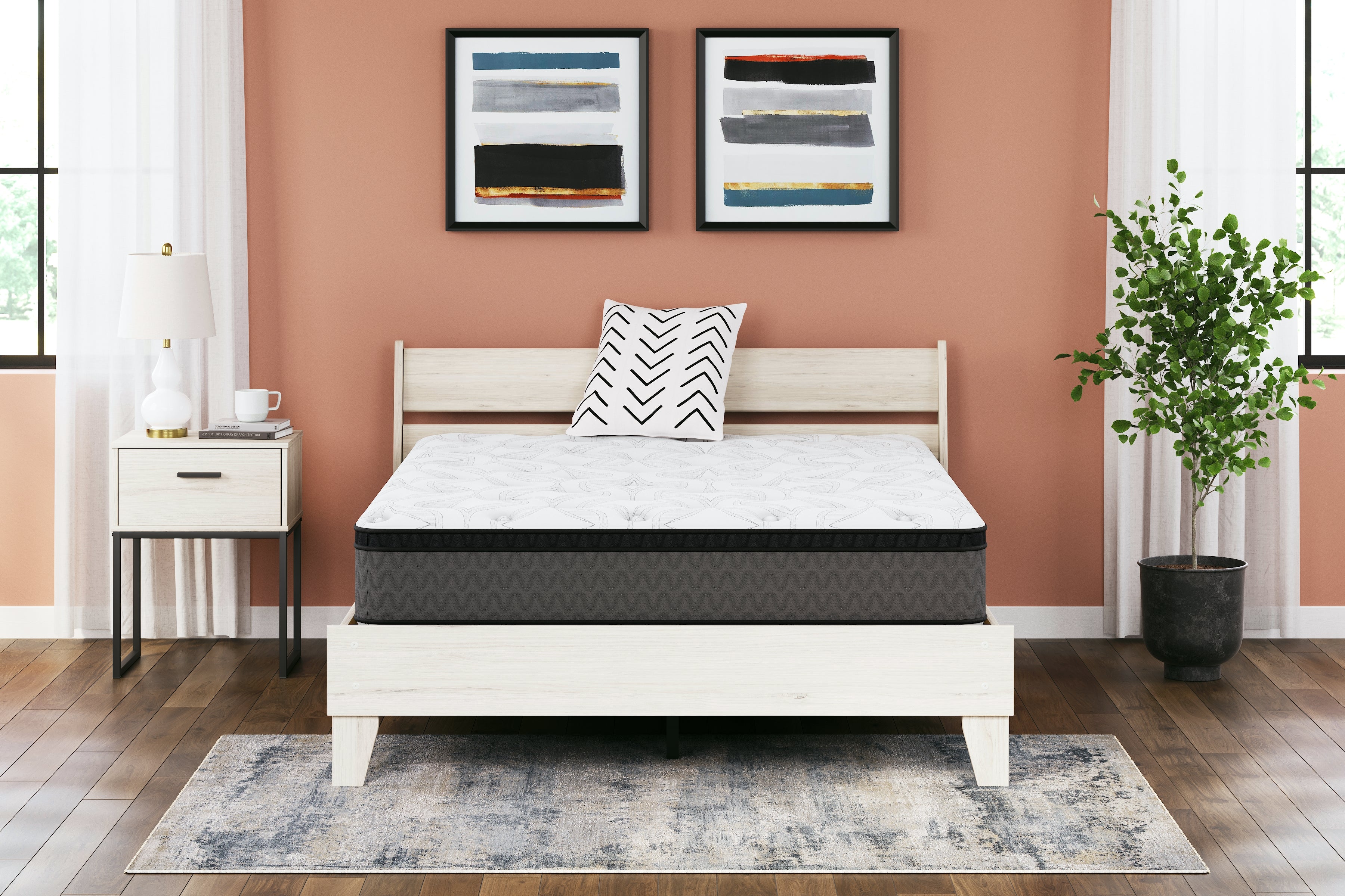 Lullora Furniture - Ashley Furniture - 12 Inch Pocketed Hybrid Mattresses - Queen / White - M59031