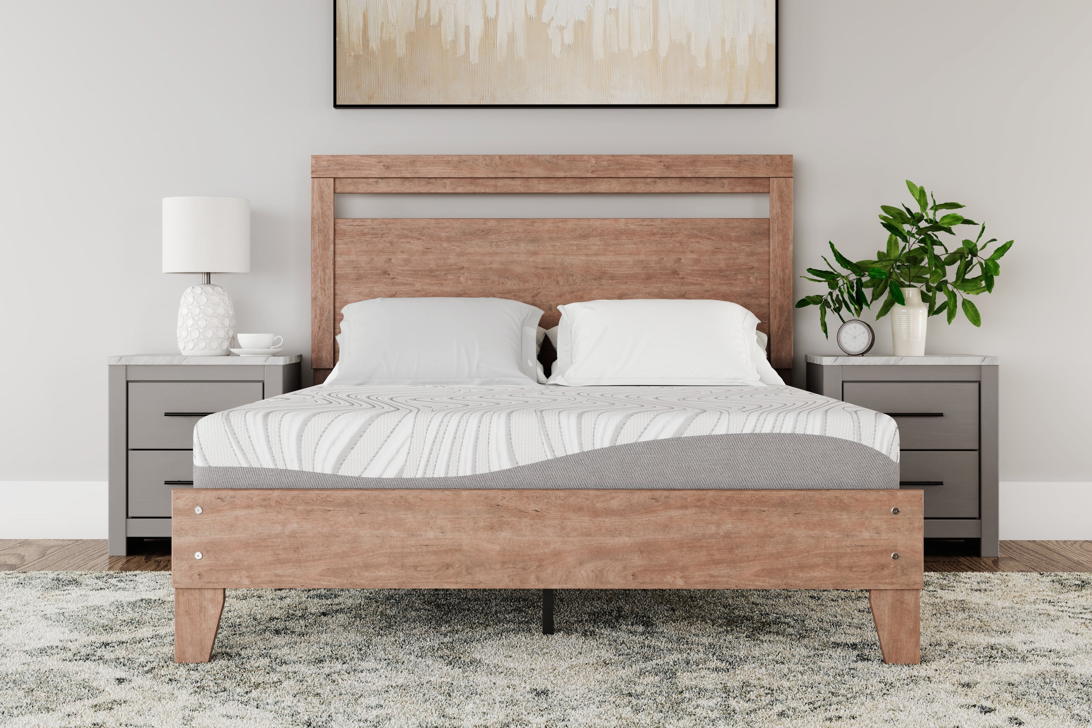 Lullora Furniture - Ashley Furniture - 8 Inch Memory Foam Mattresses - Twin / White - M59111