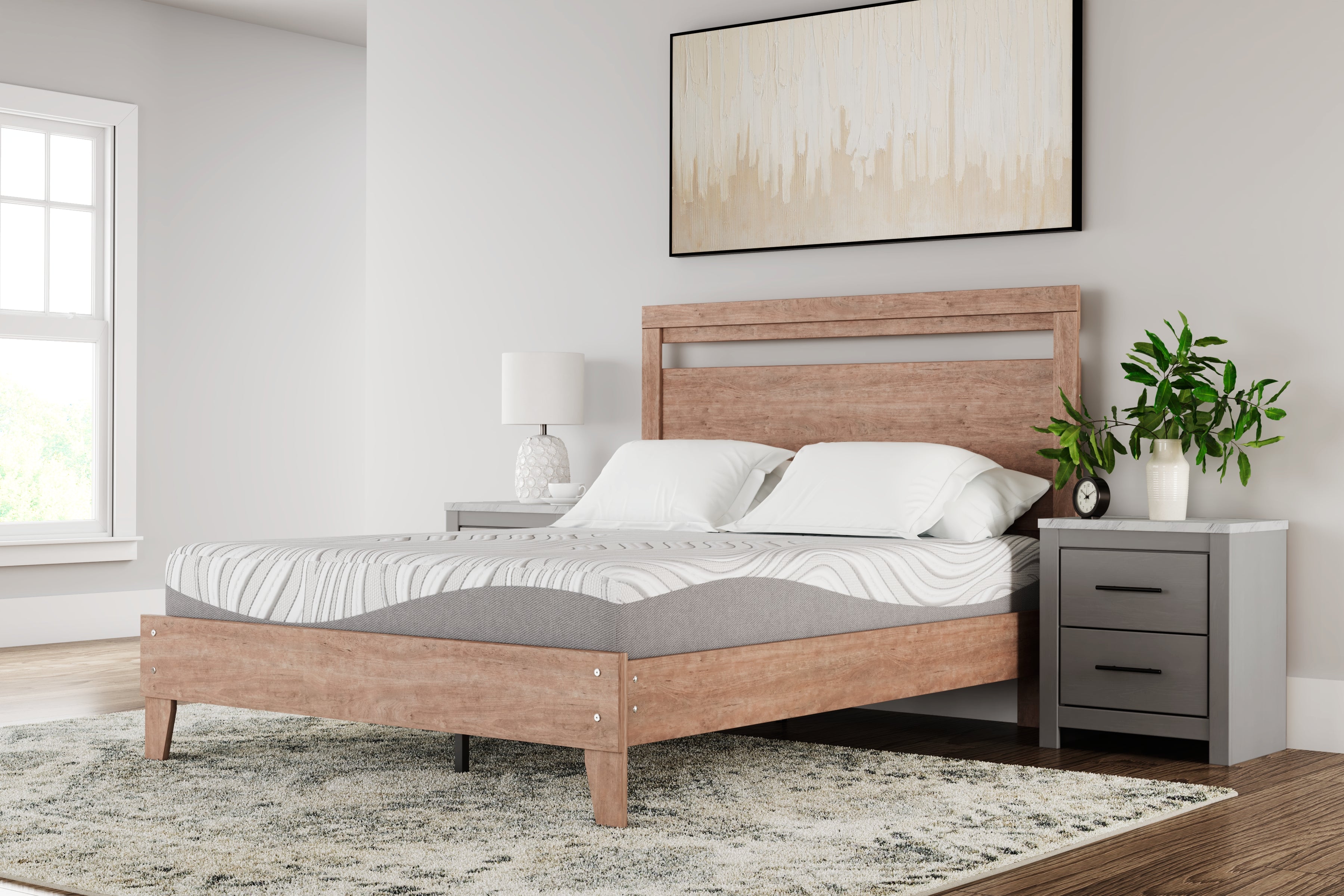 Lullora Furniture - Ashley Furniture - 10 Inch Memory Foam Mattresses - Queen / White - M59231