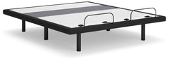 Lullora Furniture - Ashley Furniture - Best Base with Lumbar and Audio California King Adjustable Base - Cal King Adjustable Base / Charcoal Gray - M5X592