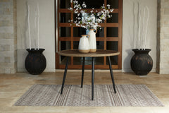 Lullora Furniture - Ashley Furniture - Amaris Outdoor - Round Dining Table / Brown/Black - P369-615