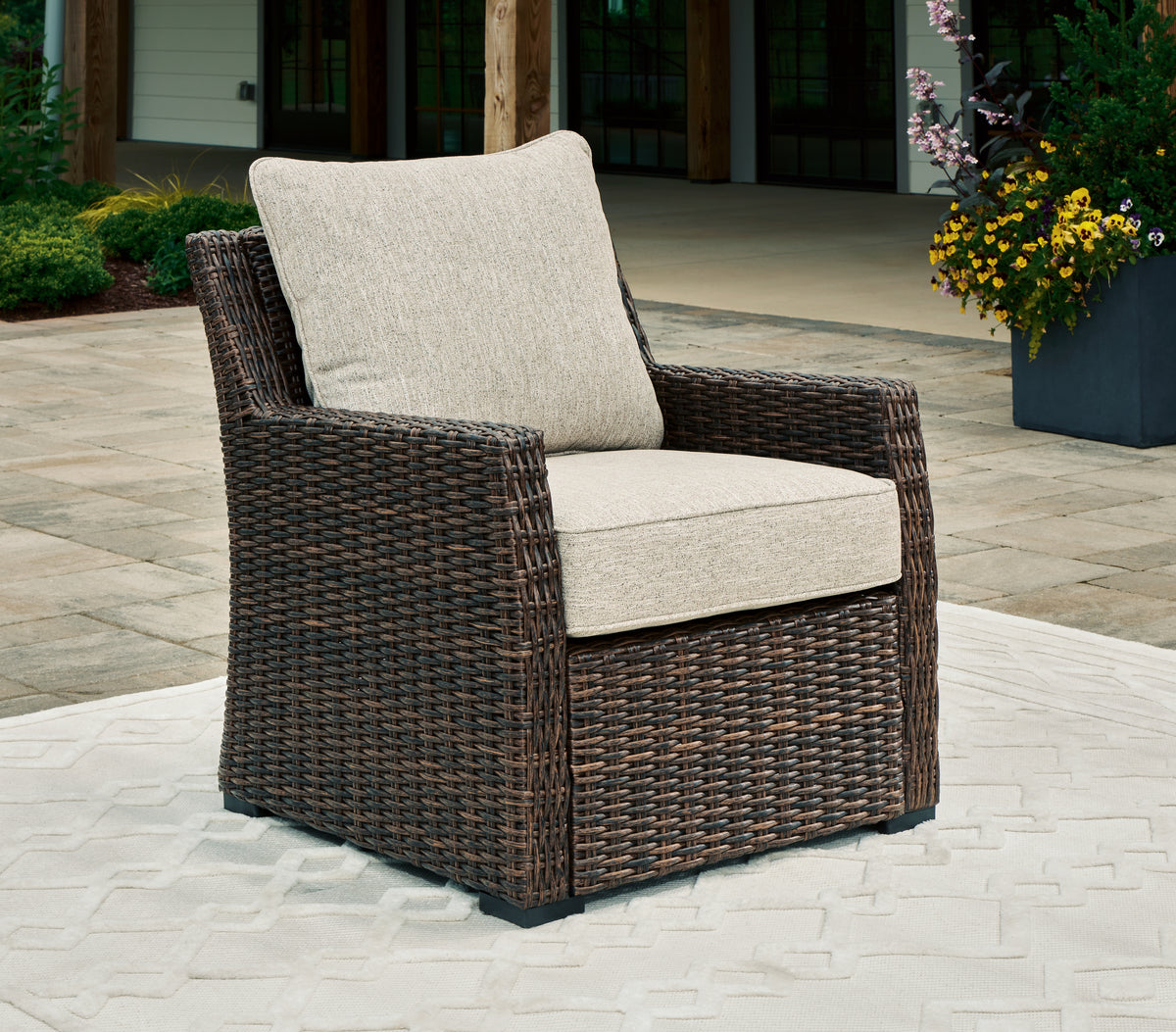 Lullora Furniture - Ashley Furniture - Brook Ranch Outdoor - RECT Multi-Use Table / Brown - P465-625