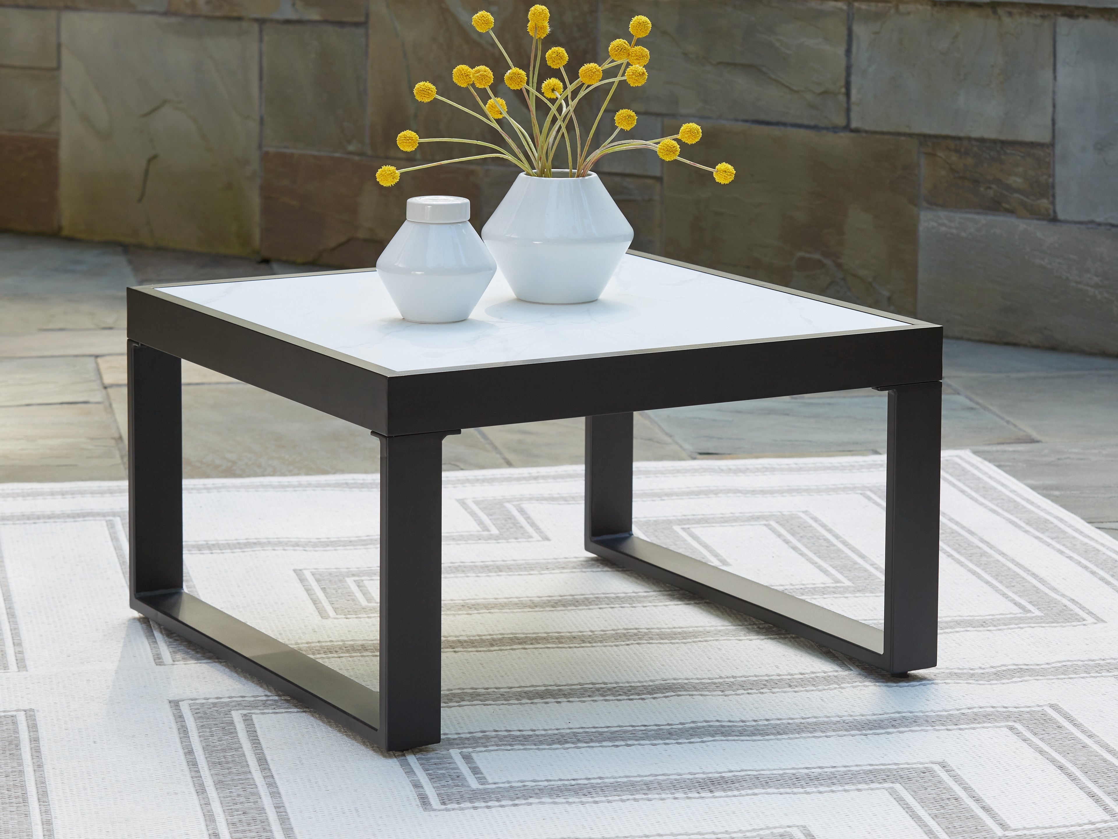 Lullora Furniture - Ashley Furniture - Beachloft Outdoor - 4-Piece Outdoor Sectional / Black/Gray - P490P7