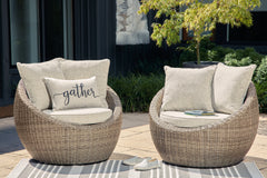 Lullora Furniture - Ashley Furniture - Danson Outdoor - Swivel Lounge w/Cushion (Set of 2) / Beige - P505-821