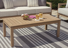 Lullora Furniture - Ashley Furniture - Hallow Creek Outdoor - Rectangular Cocktail Table / Driftwood - P560-701