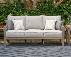 Lullora Furniture - Ashley Furniture - Hillside Barn Outdoor - Swivel Lounge w/ Cushion / Gray/Brown - P564-821