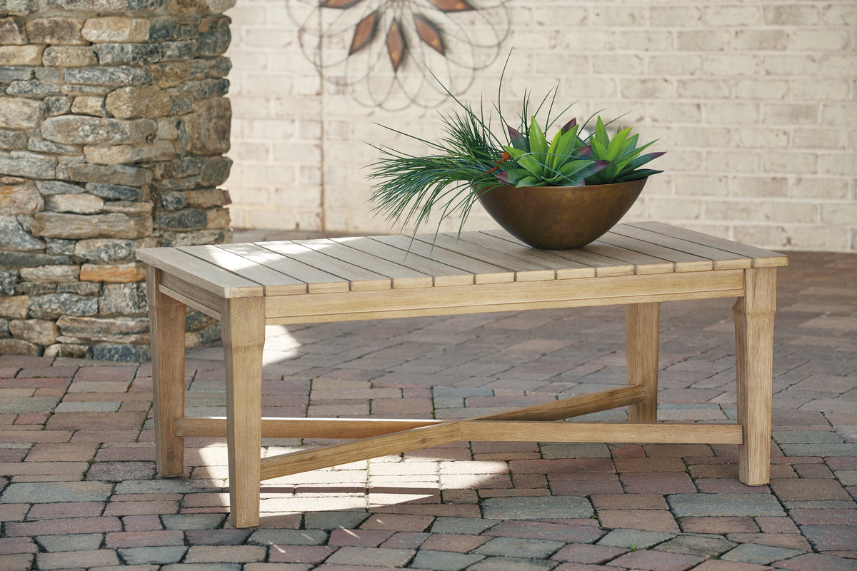 Lullora Furniture - Ashley Furniture - Carter Hall Outdoor - Sofa with Cushion / Beige - P601-838