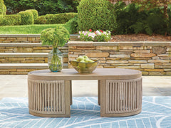 Lullora Furniture - Ashley Furniture - Serena Shores Outdoor - Rectangular Cocktail Table / Beige - PCP604-701