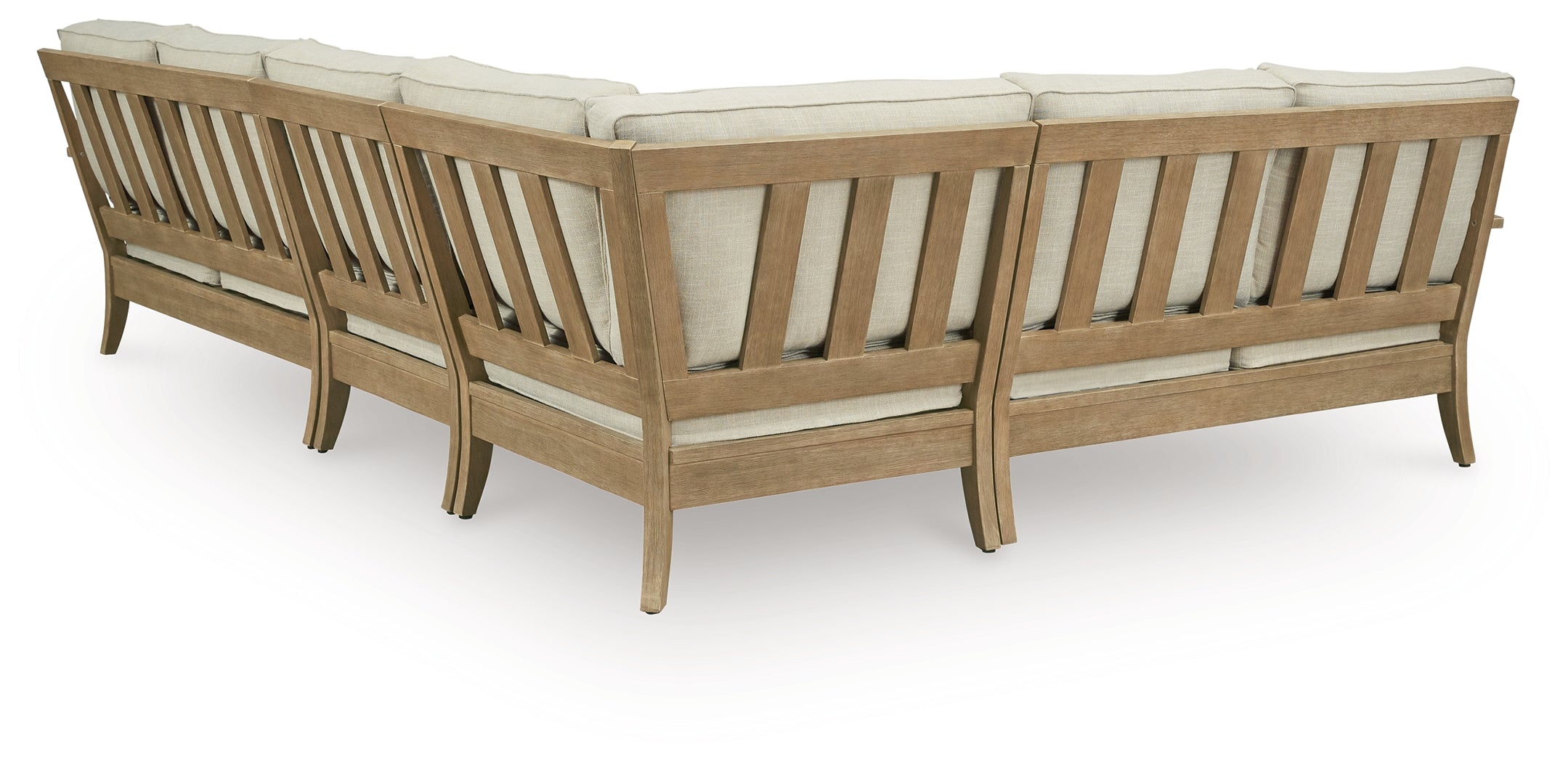 Lullora Furniture - Ashley Furniture - Clare View Outdoor - 4-Piece Outdoor Sectional / Beige - P801P11