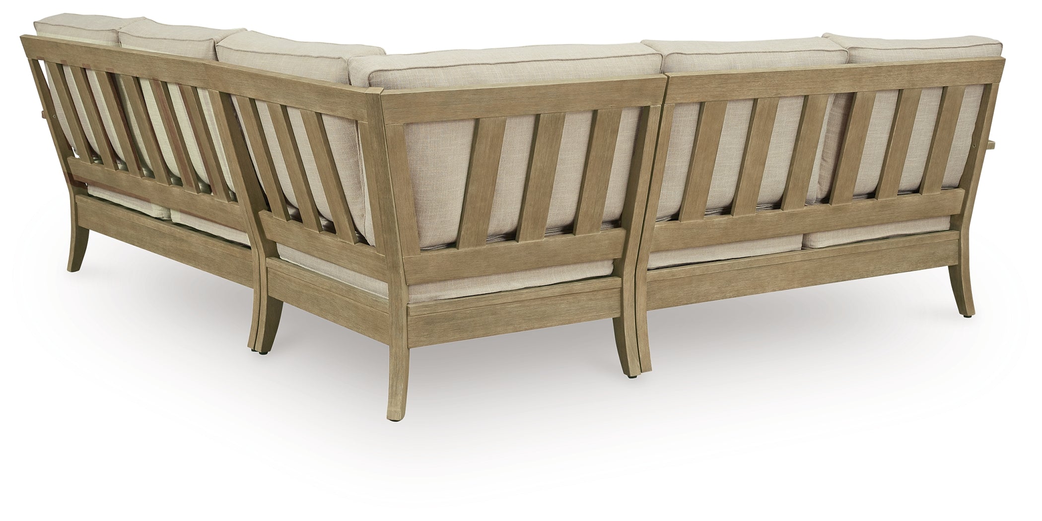 Lullora Furniture - Ashley Furniture - Clare View Outdoor - 3-Piece Outdoor Sectional / Beige - P801P10