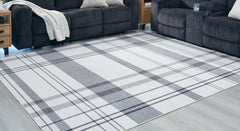 Lullora Furniture - Ashley Furniture - Kaidlow Rug - 7'7" x 9'8" Washable Rug / Gray/Cream - R405911