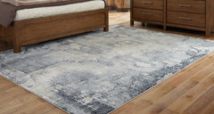 Lullora Furniture - Ashley Furniture - Langrich Rug - 5'3" x 7'3" Rug / Blue/Gray/Cream - R406132