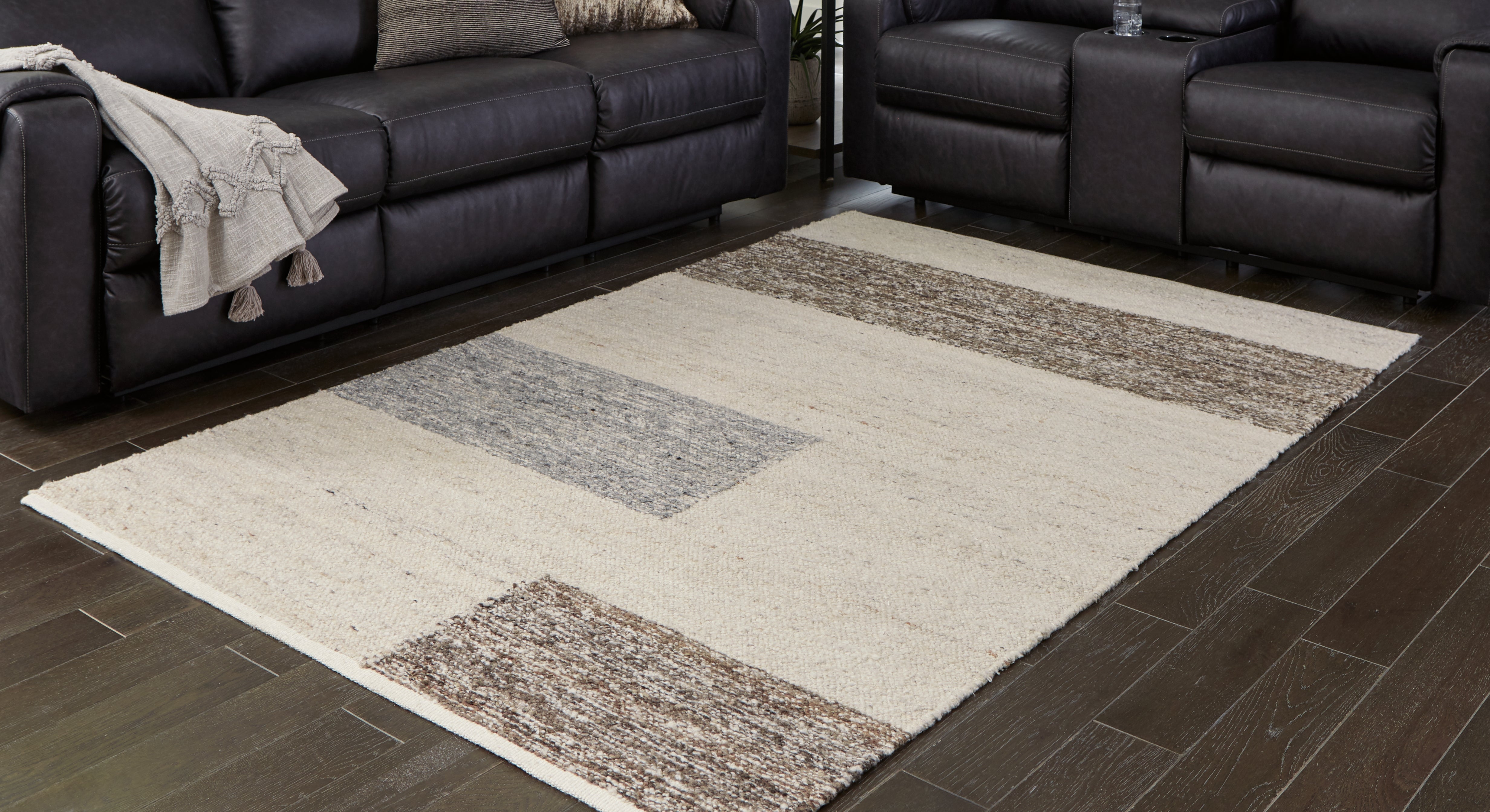 Lullora Furniture - Ashley Furniture - Barus Rug - 8' x 10' Rug / Beige/Brown/Gray - R406401