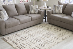Lullora Furniture - Ashley Furniture - Leesdale Rug - 5' x 7' Rug / Ivory/Brown/Black - R406422