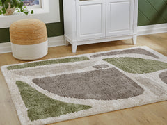 Lullora Furniture - Ashley Furniture - Anburgh Rug - Medium Rug / Green/Gray/Ivory - R407352