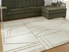 Lullora Furniture - Ashley Furniture - Farongrove Rug - 5'3" x 7' Area Rug / Ivory/Beige - R407672