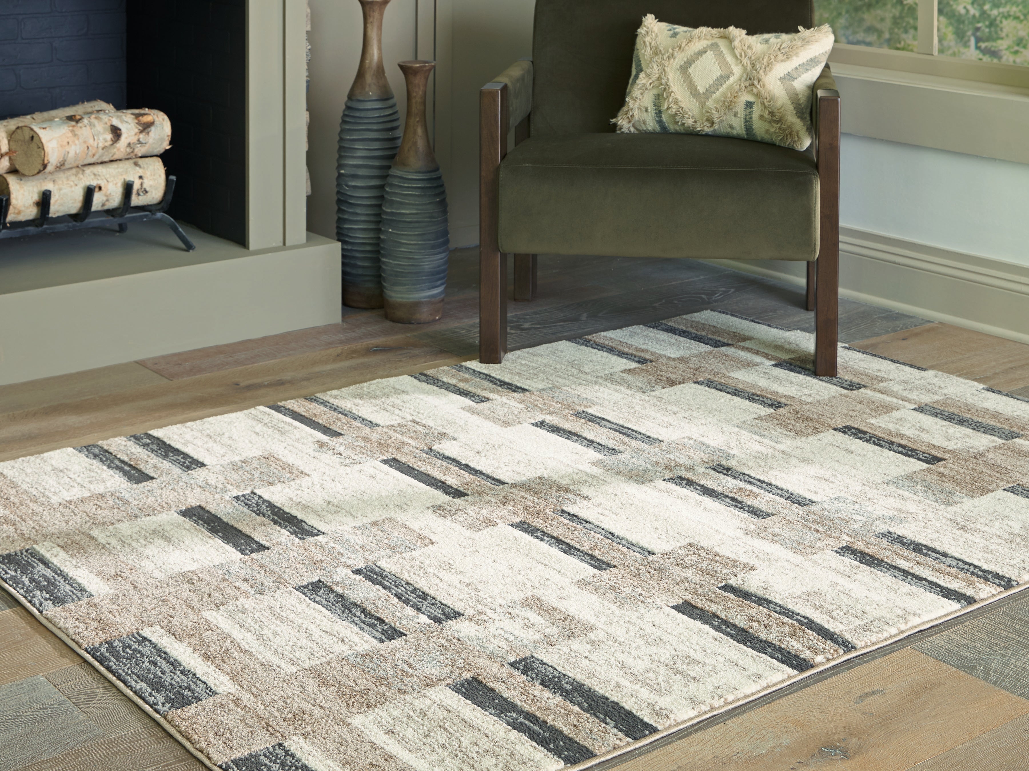 Lullora Furniture - Ashley Furniture - Alstone Rug - 5'3" x 7' Area Rug / Multi - R407732