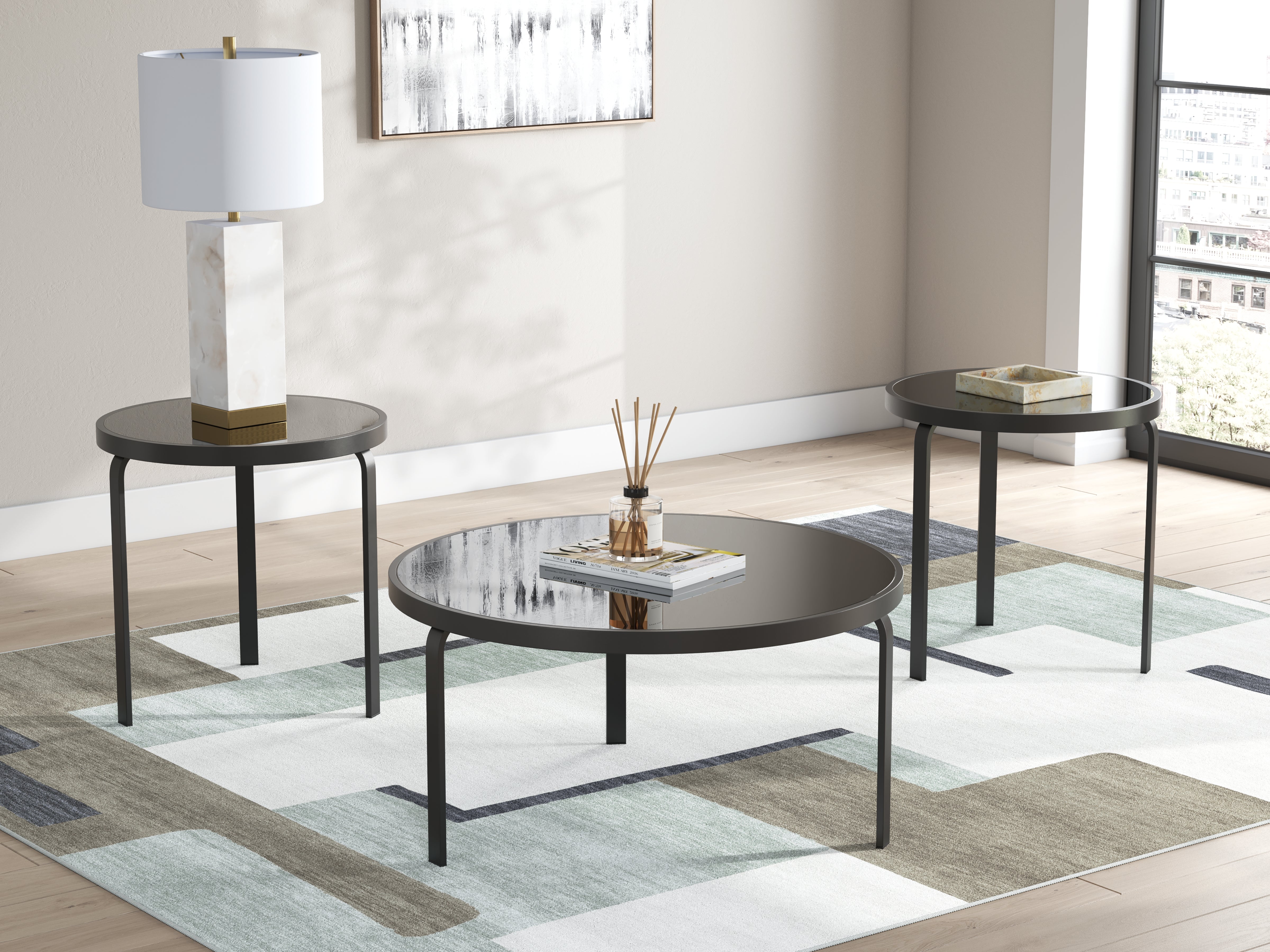 Lullora Furniture - Ashley Furniture - Dorylin Table (Set of 3) - Occasional Table Set (3/CN) / Black - T139-13