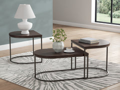 Lullora Furniture - Ashley Furniture - Vanmore Table (Set of 3) - Occasional Table Set (3/CN) / Dark Brown - T199-13