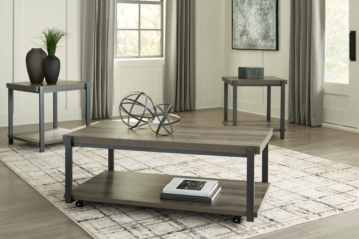 Lullora Furniture - Ashley Furniture - Wilmaden Table (Set of 3) - Occasional Table Set (3/CN) / Gray/Black - T393-13