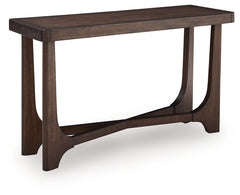 Lullora Furniture - Ashley Furniture - Korestone Sofa Table - Sofa Table / Dark Brown - T438-4