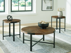 Lullora Furniture - Ashley Furniture - Crosstrail Table (Set of 3) - Occasional Table Set (3/CN) / Brown - T483-13