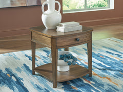 Lullora Furniture - Ashley Furniture - Burkbyer End Table - Rectangular End Table / Brown - T513-3
