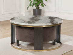 Lullora Furniture - Ashley Furniture - Jazmore Nesting Coffee Table (Set of 2) - Nesting Cocktail Tables (Set of 2) / Brown/Brass Finish - T671-22