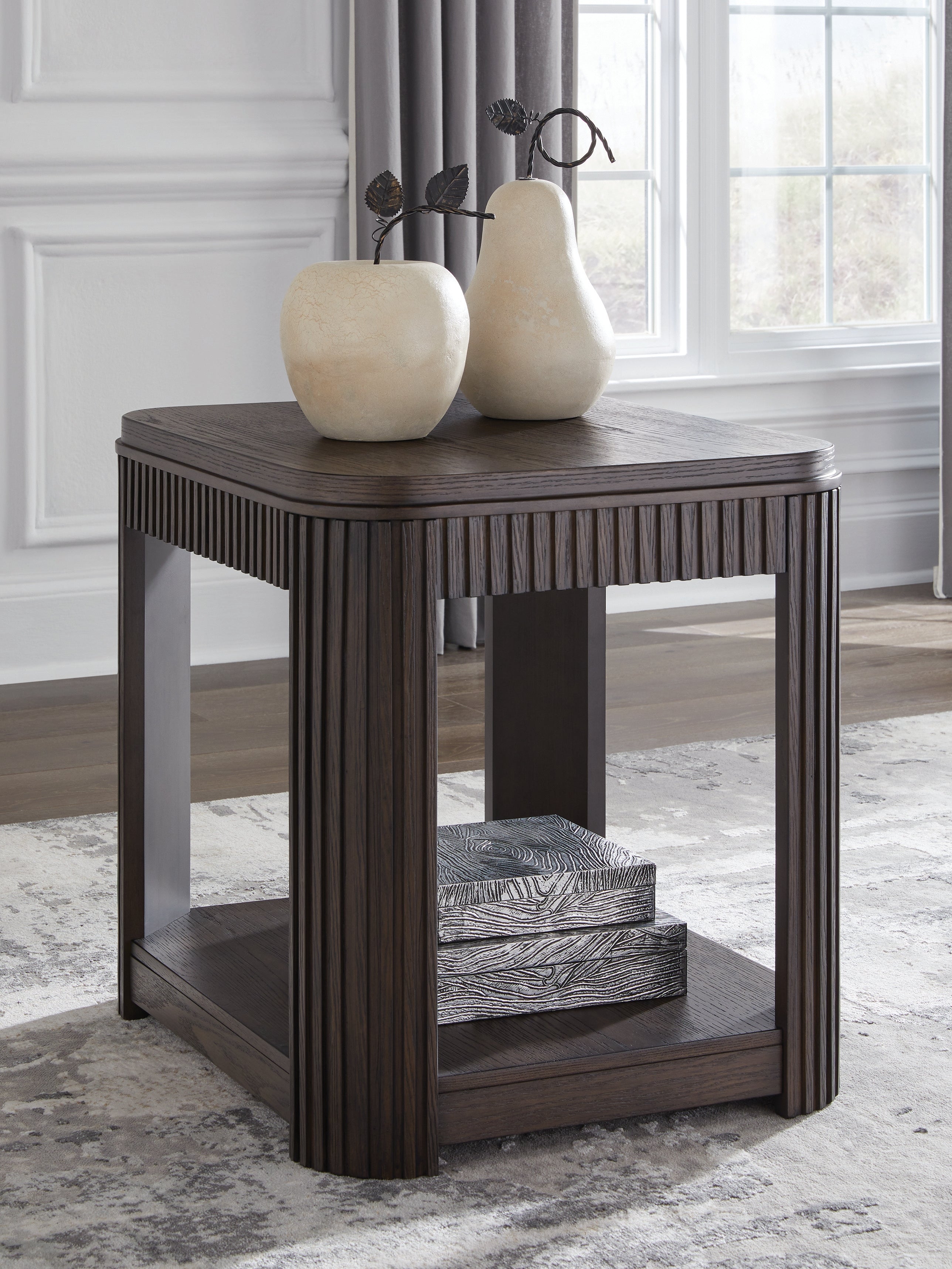 Lullora Furniture - Ashley Furniture - Carlibrie End Table - Rectangular End Table / Warm Brown - T700-3
