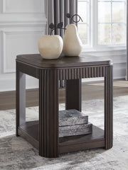 Lullora Furniture - Ashley Furniture - Carlibrie End Table - Rectangular End Table / Warm Brown - T700-3