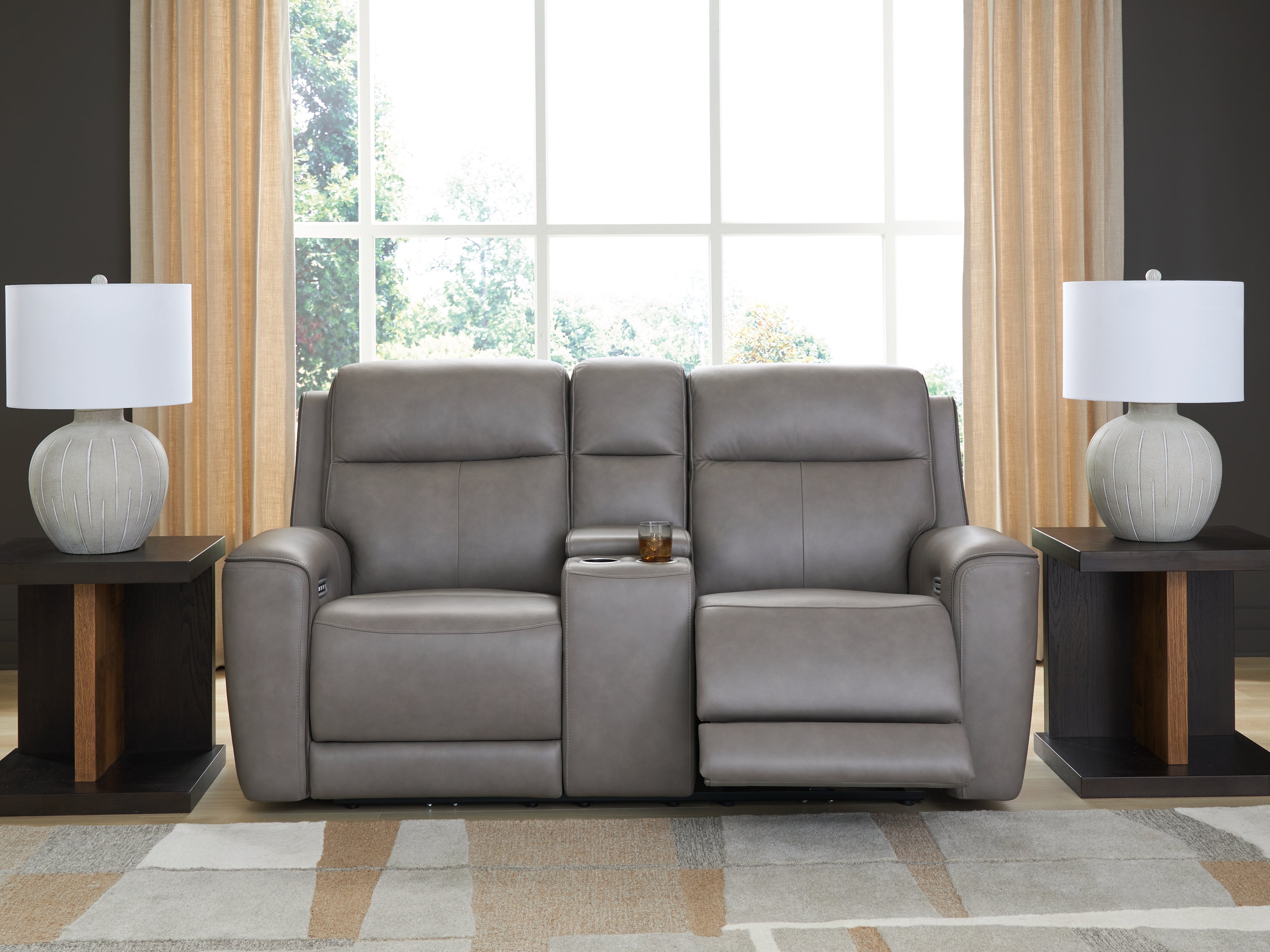 Lullora Furniture - Ashley Furniture - 5Z-Comfort Living Room - PWR REC Loveseat/CON/ADJ HDRST / Coin - PCU1090018