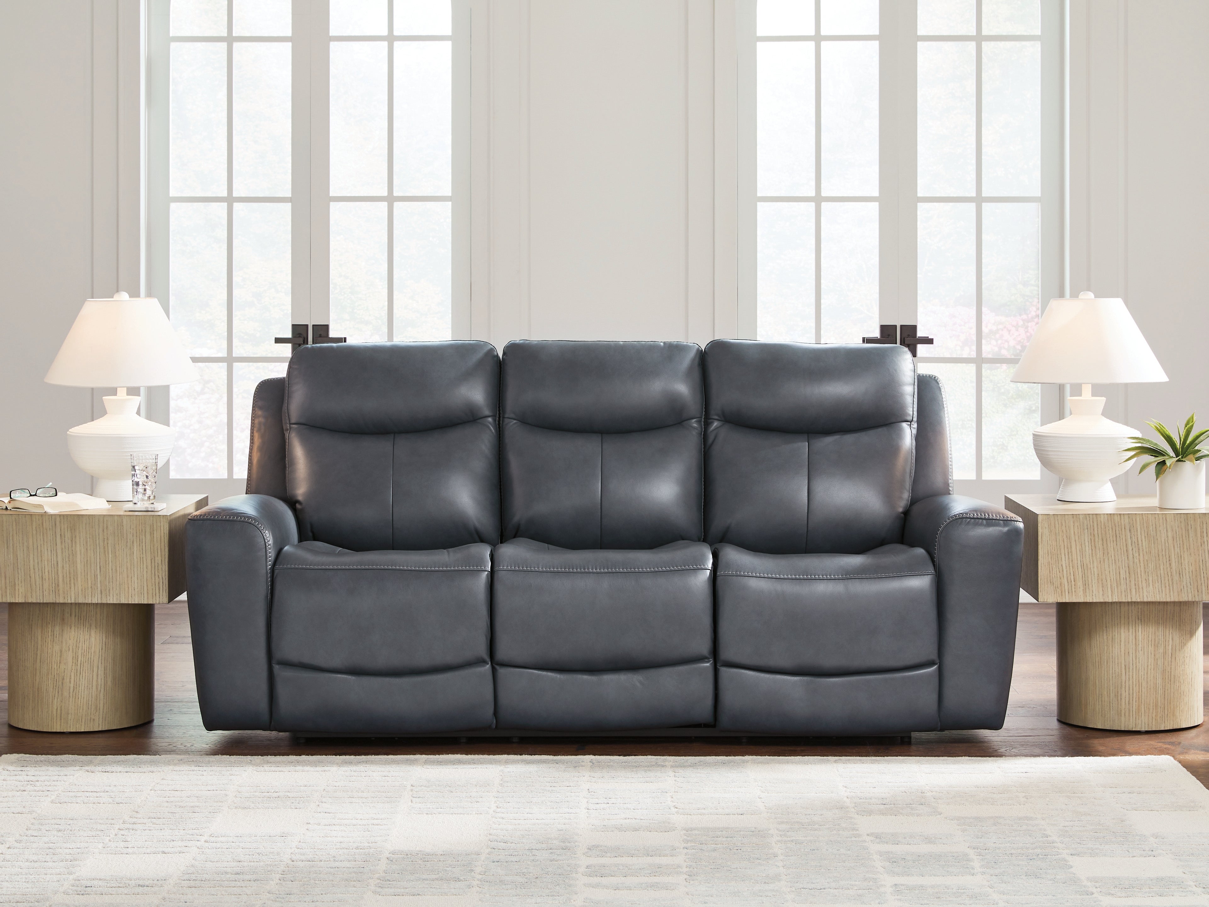 Lullora Furniture - Ashley Furniture - Next Move Living Room - PWR REC Sofa with ADJ Headrest / Admiral - PCU1210015