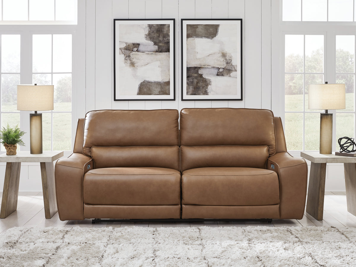 Lullora Furniture - Ashley Furniture - DeepWakes Living Room - 2 Seat PWR REC Sofa ADJ HDREST / Caramel - PCU6260647