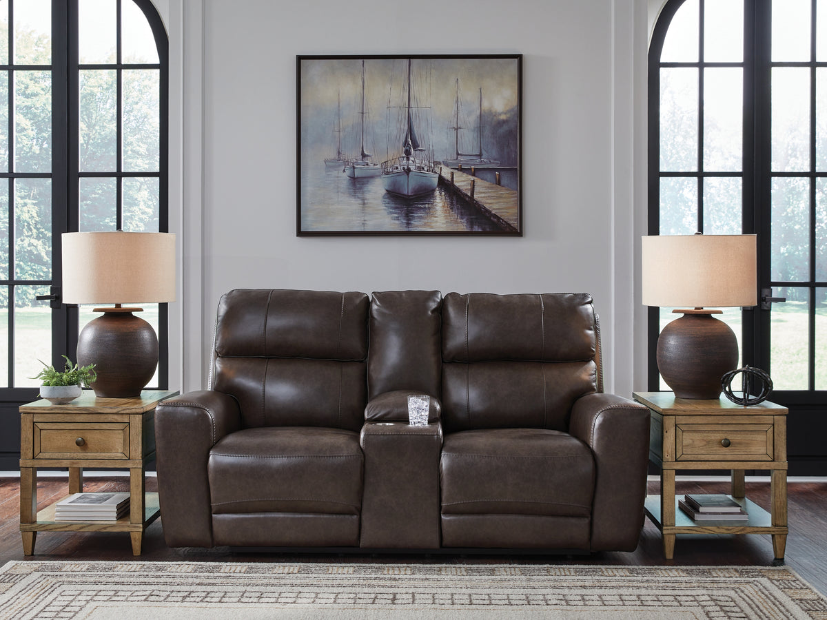 Lullora Furniture - Ashley Furniture - Crossplex Living Room - PWR REC Sofa with ADJ Headrest / Smoke - PCU6450615