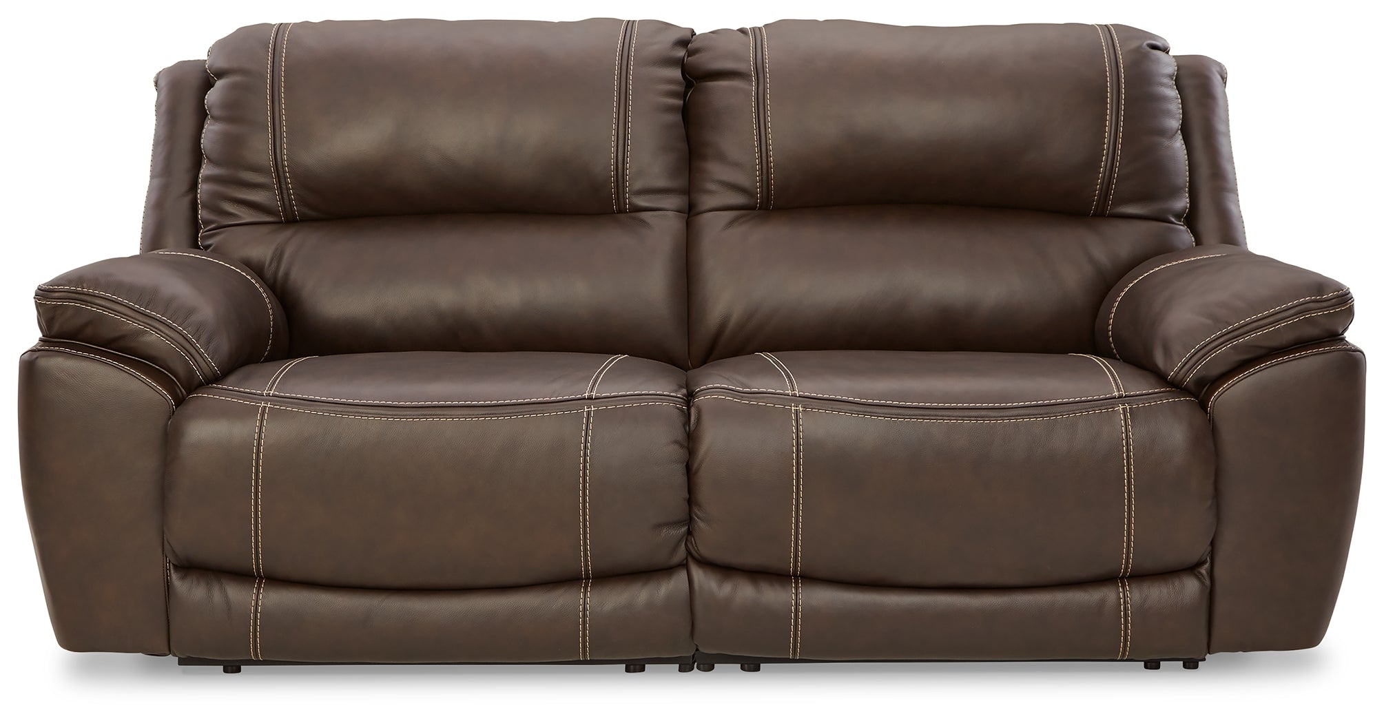 Lullora Furniture - Ashley Furniture - Dunleith Sectional - 2-Piece Power Reclining Sectional Loveseat / Chocolate - U71604S3