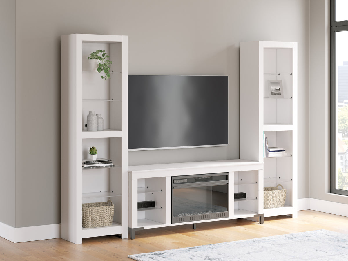 Lullora Furniture - Ashley Furniture - Brollevi Entertainment Center - 3-Piece Entertainment Center / White - W2722W1