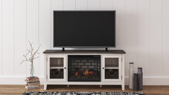 Lullora Furniture - Ashley Furniture - Dorrinson 60" TV Stand with Electric Fireplace - 60" TV Stand with Electric Fireplace / Two-tone - W287W3