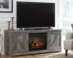 Lullora Furniture - Ashley Furniture - Wynnlow 63" TV Stand with Electric Fireplace - 63" TV Stand with Electric Fireplace / Gray - W440W9