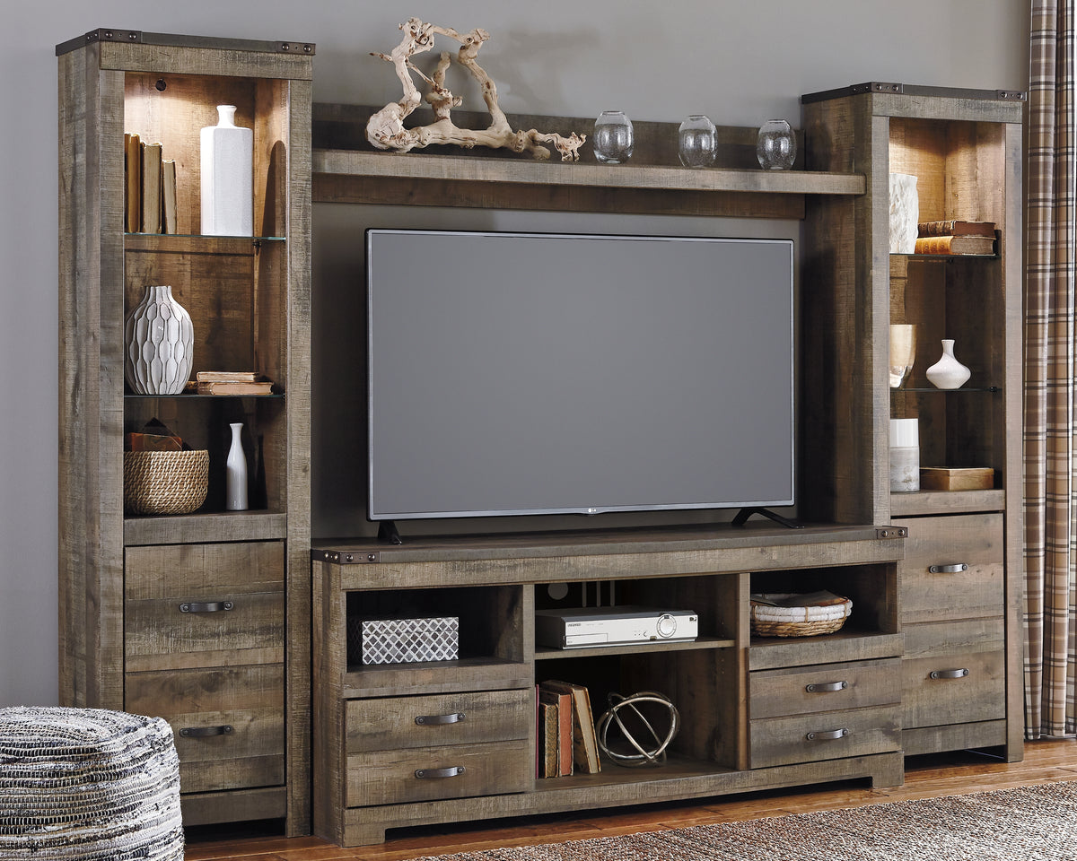 Lullora Furniture - Ashley Furniture - Trinell Entertainment Center - Pier / Brown - W446-24
