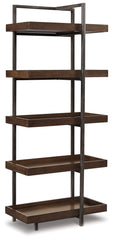 Lullora Furniture - Ashley Furniture - Starmore Entertainment Center - 3-Piece Entertainment Center / Brown/Gunmetal - W633W1