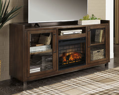 Lullora Furniture - Ashley Furniture - Starmore 70" TV Stand with Electric Fireplace - 70" TV Stand with Electric Fireplace / Brown - W633W5