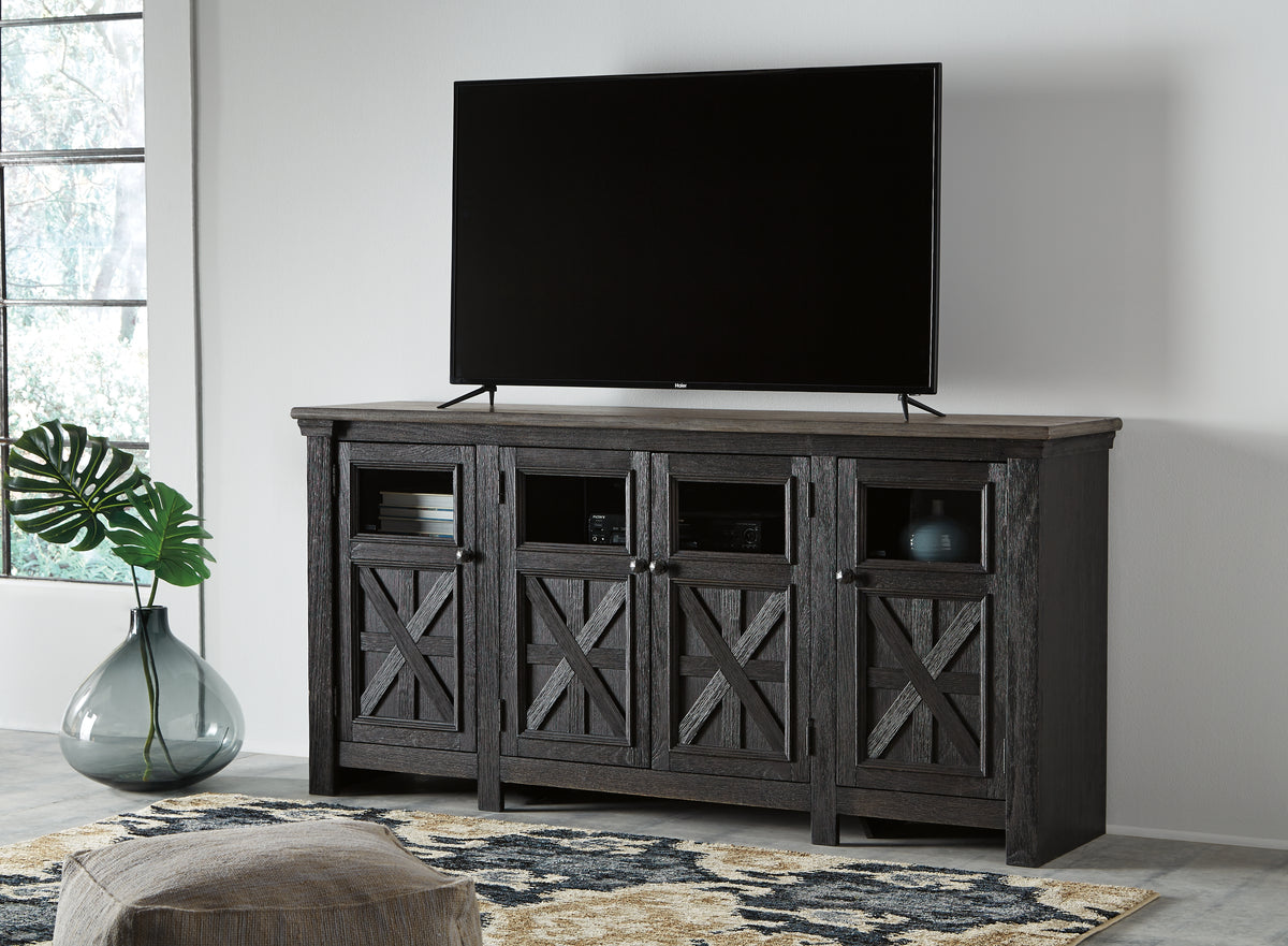 Lullora Furniture - Ashley Furniture - Tyler Creek 74" TV Stand - 74" / Black/Gray - W736-68