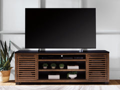 Lullora Furniture - Ashley Furniture - Kallari 84" TV Stand - 84" / Warm Brown/Black - W737-78