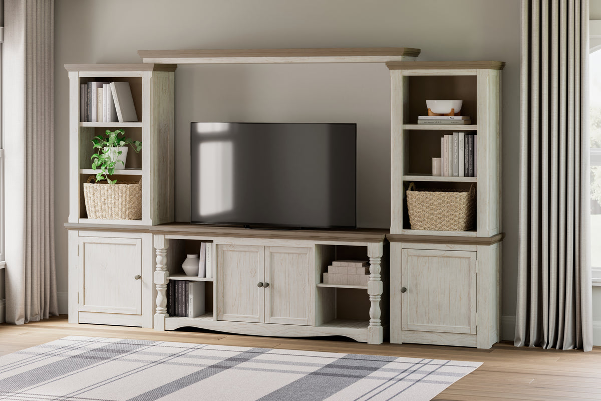 Lullora Furniture - Ashley Furniture - Havalance Entertainment Center - Bridge / Two-tone - W814-35
