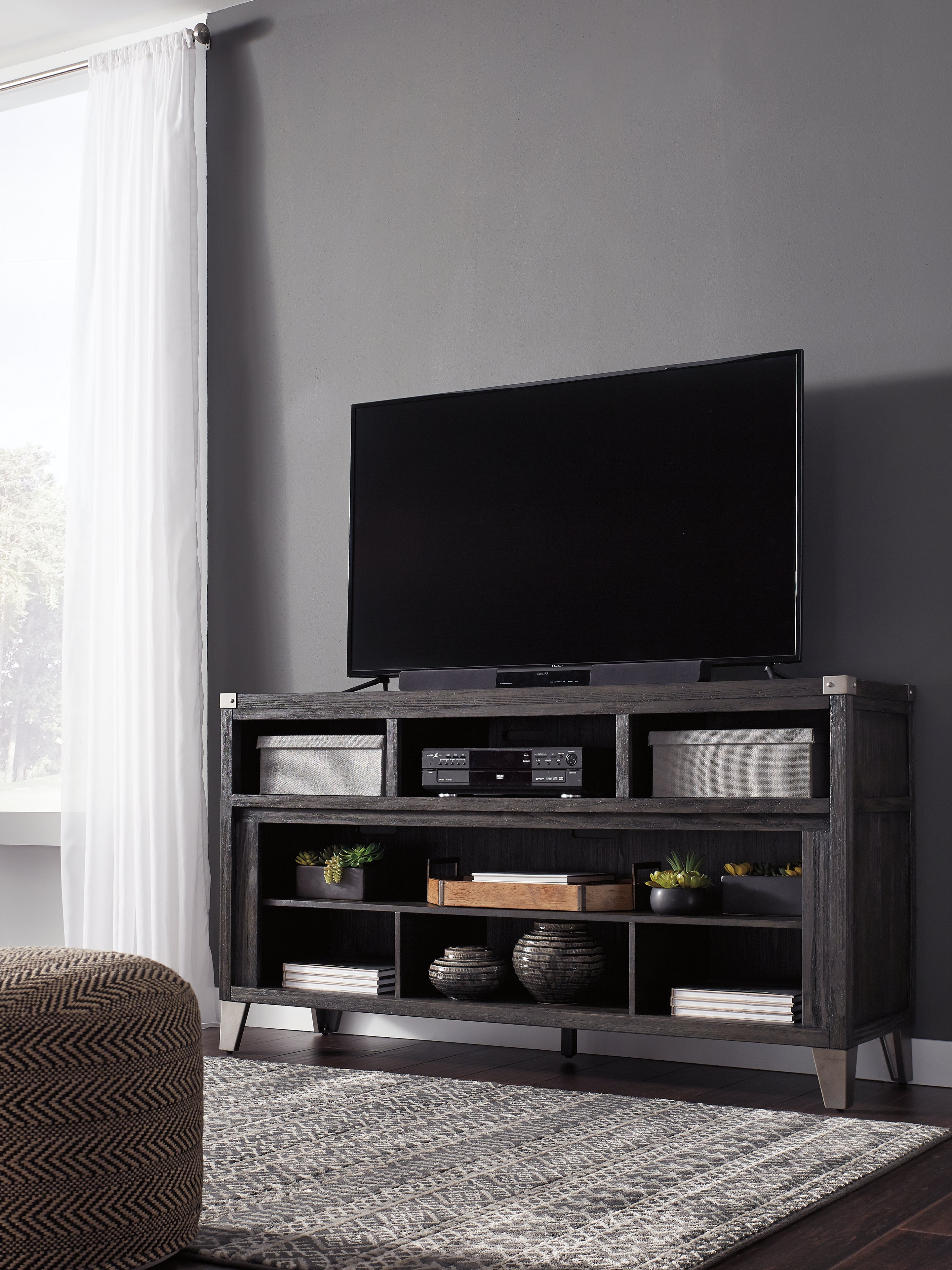 Lullora Furniture - Ashley Furniture - Todoe 65" TV Stand - 65" / Gray - W901-68